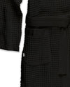 Onsen Waffle Bath Robe in Black #color_black